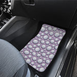 Purple And White Volleyball Print Front Car Floor Mats
