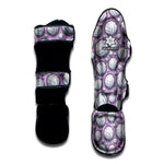 Purple And White Volleyball Print Muay Thai Shin Guard