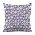 Purple And White Volleyball Print Pillow Cover