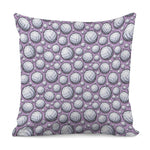 Purple And White Volleyball Print Pillow Cover