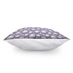 Purple And White Volleyball Print Pillow Cover