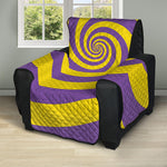 Purple And Yellow Spiral Illusion Print Recliner Protector