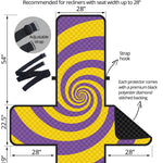 Purple And Yellow Spiral Illusion Print Recliner Protector