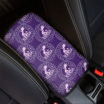 Purple Aquarius Zodiac Pattern Print Car Center Console Cover