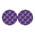 Purple Aquarius Zodiac Pattern Print Car Coasters