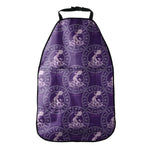 Purple Aquarius Zodiac Pattern Print Car Seat Organizers