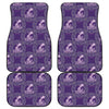 Purple Aquarius Zodiac Pattern Print Front and Back Car Floor Mats