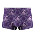 Purple Aquarius Zodiac Pattern Print Men's Boxer Briefs