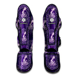 Purple Aquarius Zodiac Pattern Print Muay Thai Shin Guard