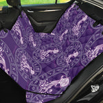 Purple Aquarius Zodiac Pattern Print Pet Car Back Seat Cover