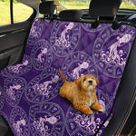 Purple Aquarius Zodiac Pattern Print Pet Car Back Seat Cover