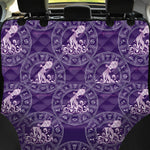 Purple Aquarius Zodiac Pattern Print Pet Car Back Seat Cover