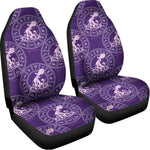 Purple Aquarius Zodiac Pattern Print Universal Fit Car Seat Covers