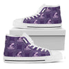 Purple Aquarius Zodiac Pattern Print White High Top Shoes