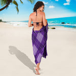 Purple Argyle Pattern Print Beach Sarong Wrap