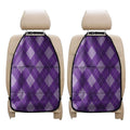 Purple Argyle Pattern Print Car Seat Organizers