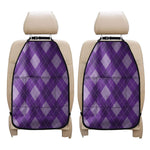 Purple Argyle Pattern Print Car Seat Organizers