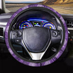 Purple Argyle Pattern Print Car Steering Wheel Cover