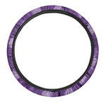 Purple Argyle Pattern Print Car Steering Wheel Cover