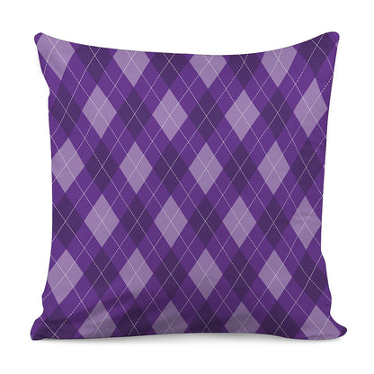 Purple Argyle Pattern Print Pillow Cover