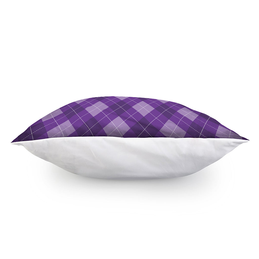 Purple Argyle Pattern Print Pillow Cover