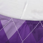 Purple Argyle Pattern Print Sofa Cover