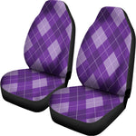 Purple Argyle Pattern Print Universal Fit Car Seat Covers