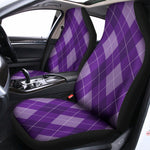 Purple Argyle Pattern Print Universal Fit Car Seat Covers