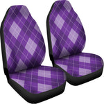 Purple Argyle Pattern Print Universal Fit Car Seat Covers