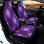 Purple Argyle Pattern Print Universal Fit Car Seat Covers