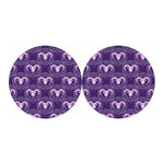 Purple Aries Zodiac Pattern Print Car Coasters