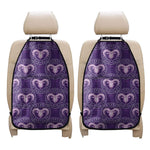 Purple Aries Zodiac Pattern Print Car Seat Organizers