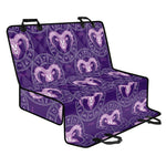 Purple Aries Zodiac Pattern Print Pet Car Back Seat Cover
