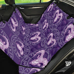 Purple Aries Zodiac Pattern Print Pet Car Back Seat Cover