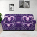 Purple Aries Zodiac Pattern Print Sofa Cover