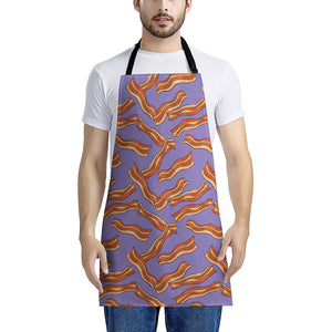 Purple Bacon Pattern Print Apron