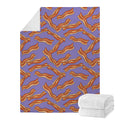 Purple Bacon Pattern Print Blanket