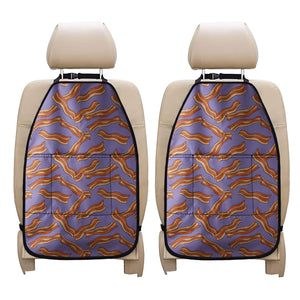 Purple Bacon Pattern Print Car Seat Organizers