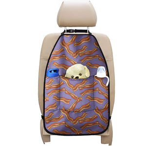 Purple Bacon Pattern Print Car Seat Organizers