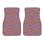 Purple Bacon Pattern Print Front Car Floor Mats