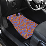 Purple Bacon Pattern Print Front Car Floor Mats