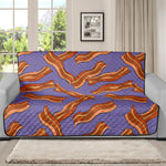 Purple Bacon Pattern Print Futon Protector