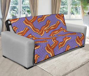 Purple Bacon Pattern Print Futon Protector