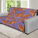 Purple Bacon Pattern Print Futon Protector