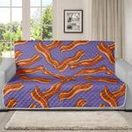 Purple Bacon Pattern Print Futon Protector