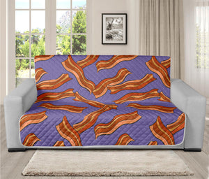 Purple Bacon Pattern Print Futon Protector