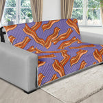 Purple Bacon Pattern Print Futon Protector