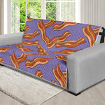 Purple Bacon Pattern Print Futon Protector