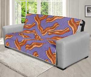 Purple Bacon Pattern Print Futon Protector