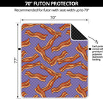 Purple Bacon Pattern Print Futon Protector